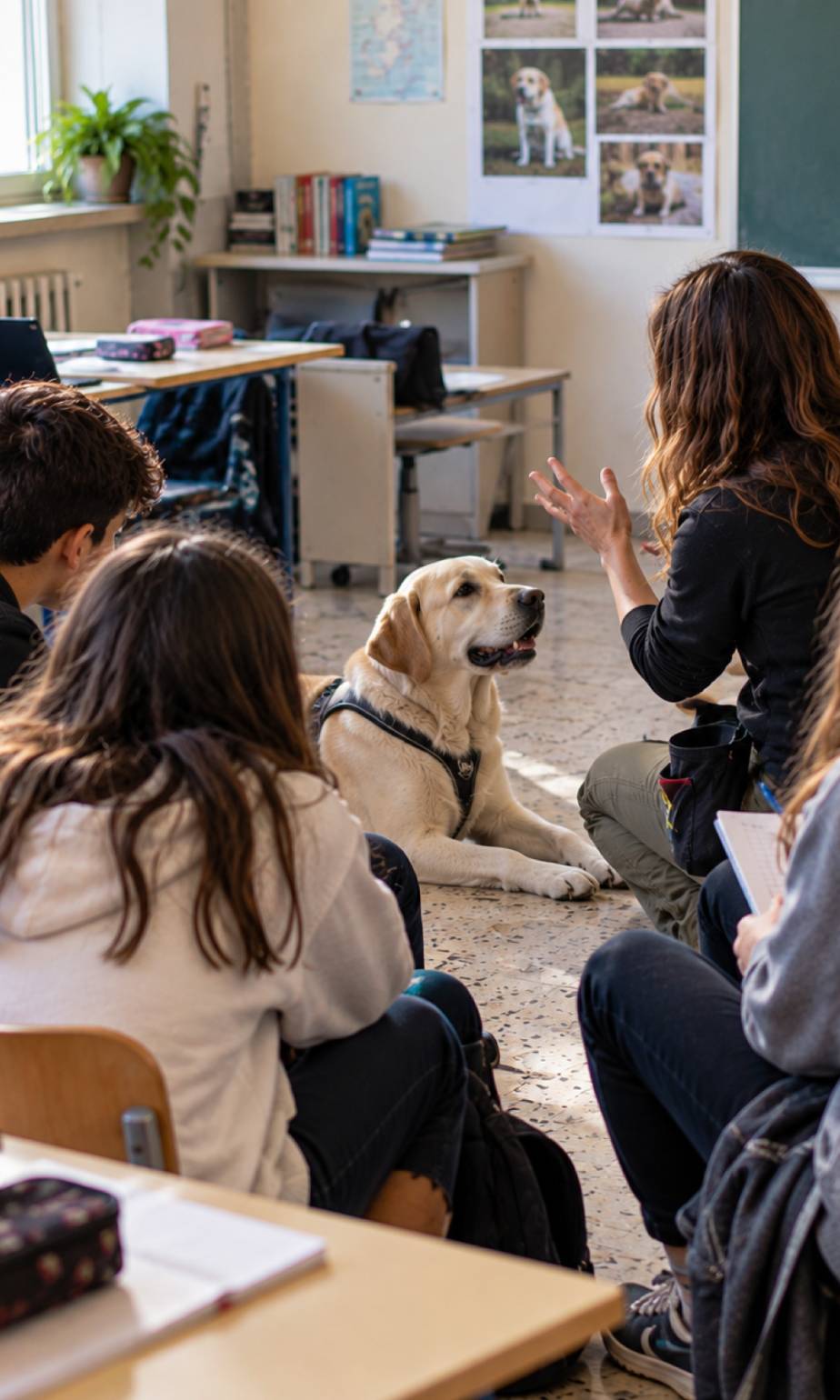 lezione-educazione-cinofila-istituto-scolastico-labrador
